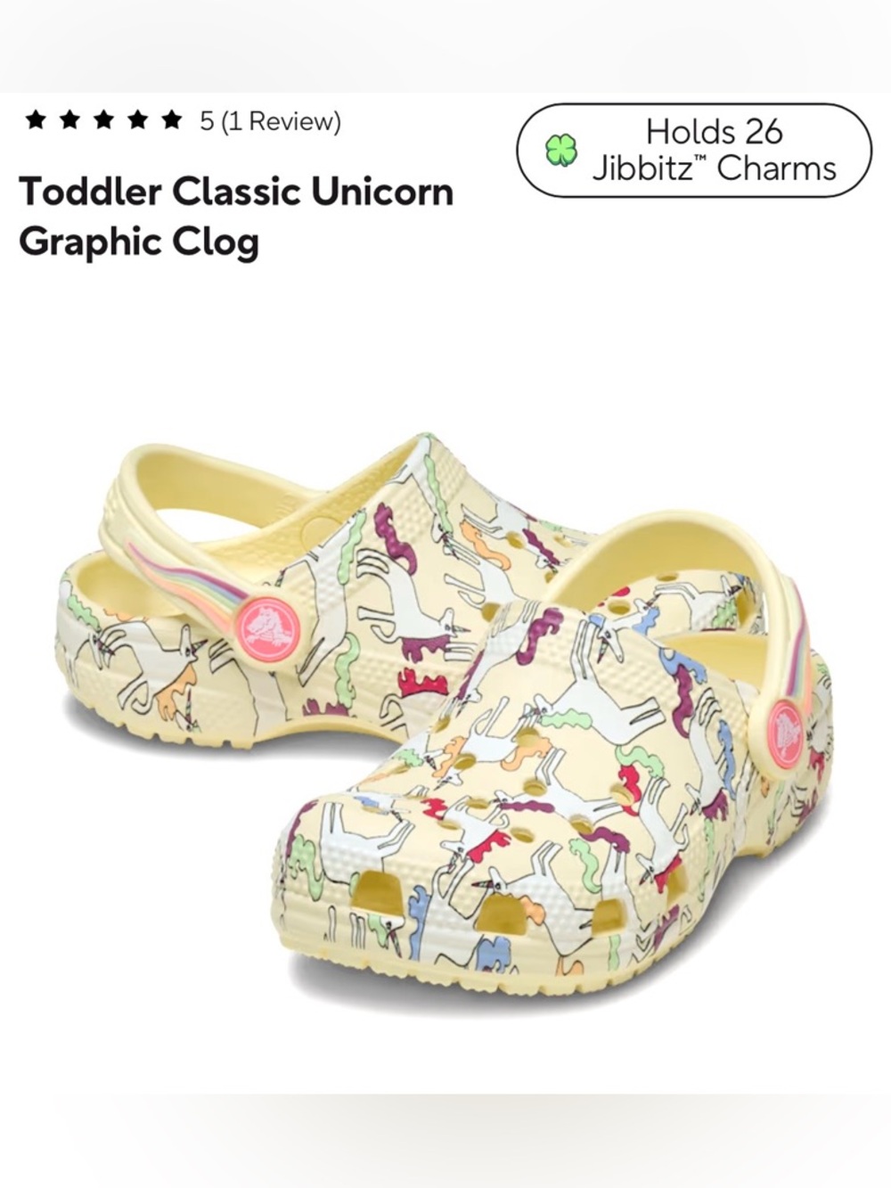 Crocs  Unicorn Graphic Clog